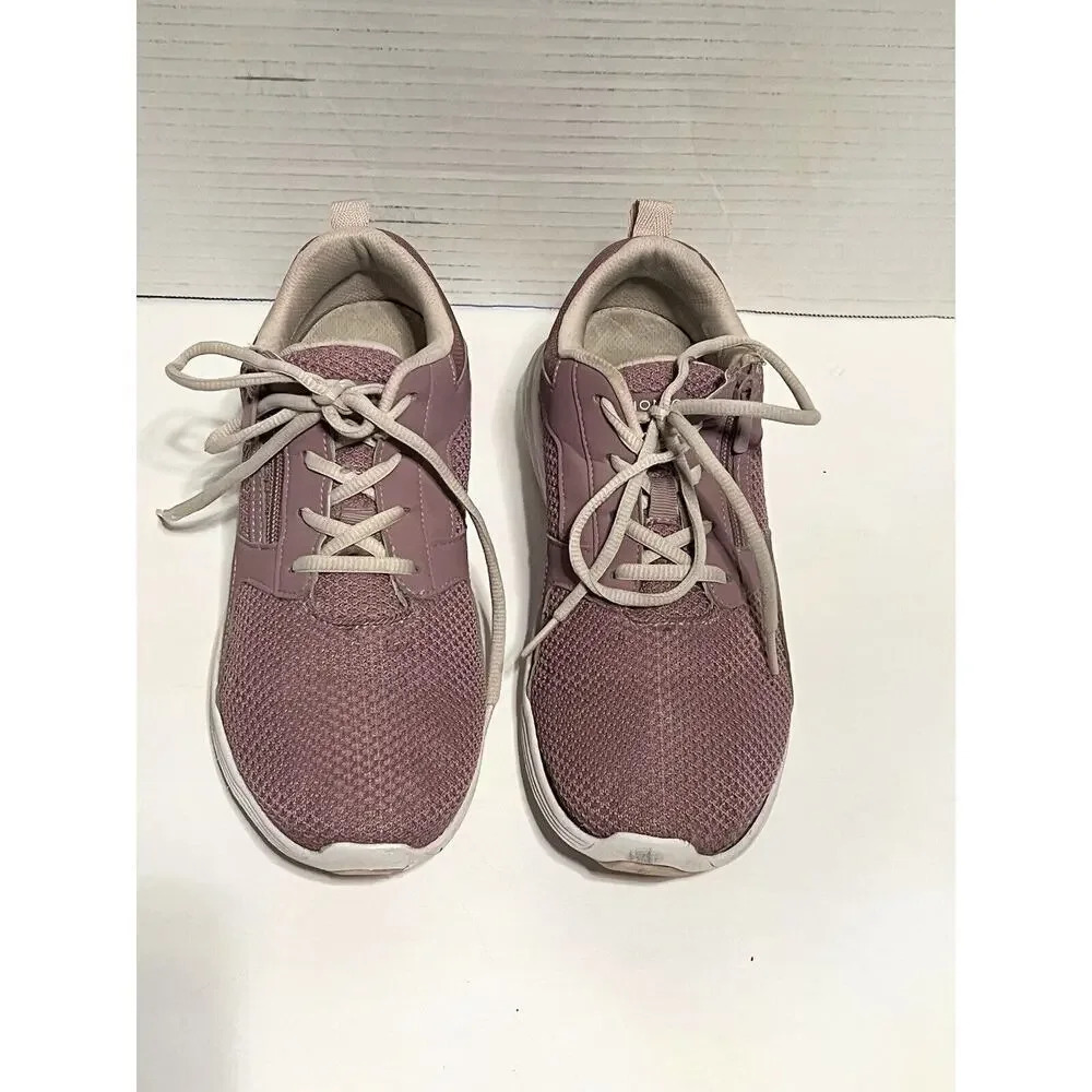 Vionic Lyla Knit Top Side Zip Laced Athletic Sneaker Shoes Purple Women's Size 9